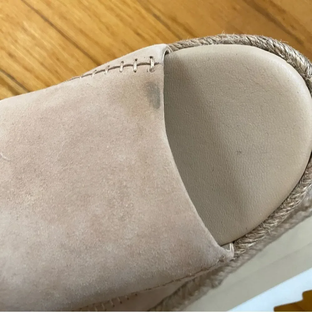 Free People Santorini Platform sandals wedges shoes slides suede Sz 10